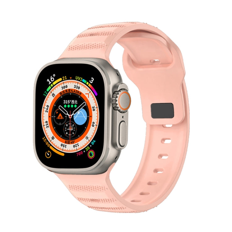 For Apple Watch Ultra 49mm Dot Texture Fluororubber Watch Band(Nebula Pink) - Watch Bands by PMC TechLife | Online Shopping South Africa | PMC TechLife