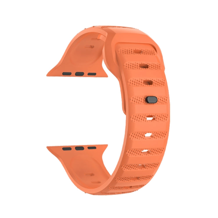 For Apple Watch 8 45mm  Dot Texture Fluororubber Watch Band(Orange) - Watch Bands by PMC TechLife | Online Shopping South Africa | PMC TechLife