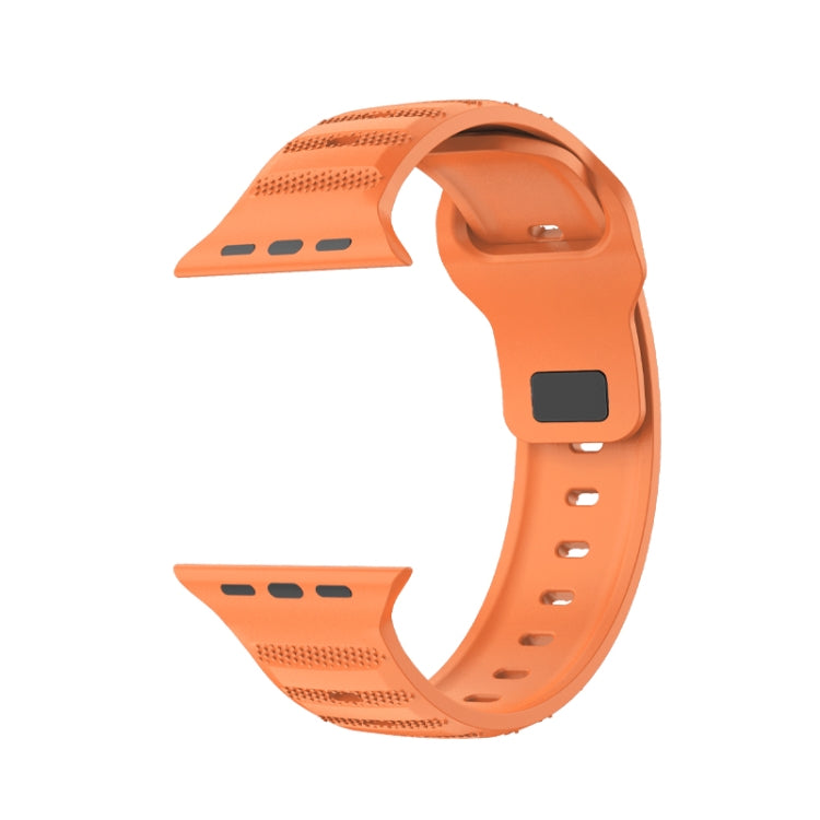 For Apple Watch 6 40mm Dot Texture Fluororubber Watch Band(Orange) - Watch Bands by PMC TechLife | Online Shopping South Africa | PMC TechLife