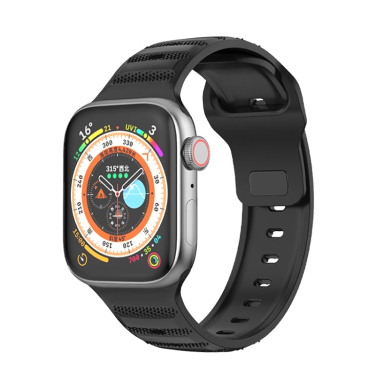 For Apple Watch 5 40mm Dot Texture Fluororubber Watch Band(Black) - Watch Bands by PMC TechLife | Online Shopping South Africa | PMC TechLife