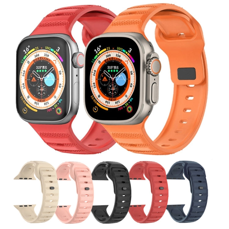 For Apple Watch 2 42mm Dot Texture Fluororubber Watch Band(Starlight) - Watch Bands by PMC TechLife | Online Shopping South Africa | PMC TechLife