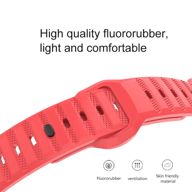 For Apple Watch 2 42mm Dot Texture Fluororubber Watch Band(Orange) - Watch Bands by PMC TechLife | Online Shopping South Africa | PMC TechLife