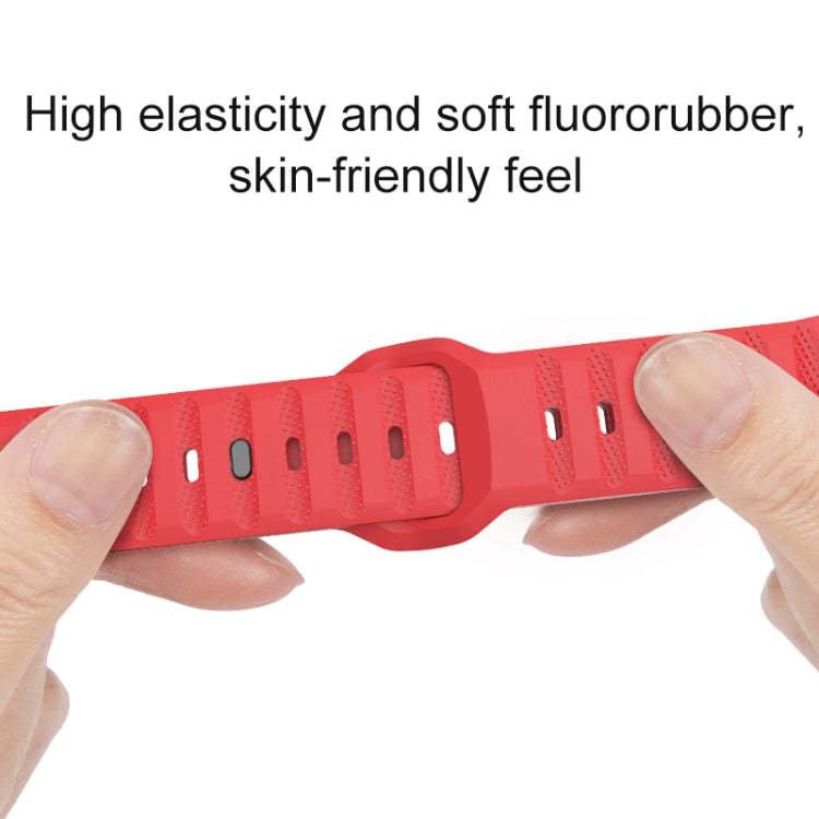 For Apple Watch 4 40mm Dot Texture Fluororubber Watch Band(Black) - Watch Bands by PMC TechLife | Online Shopping South Africa | PMC TechLife