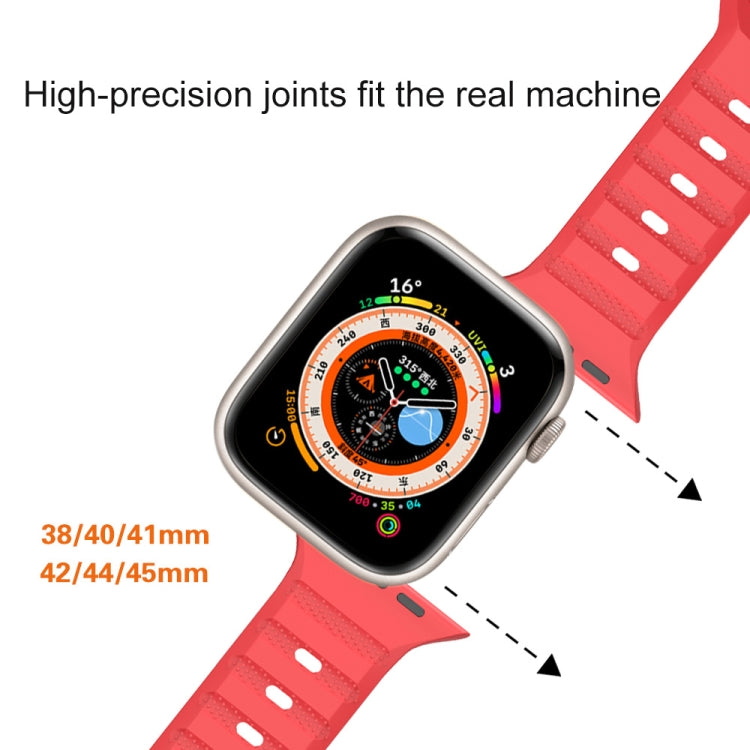 For Apple Watch 5 40mm Dot Texture Fluororubber Watch Band(Nebula Pink) - Watch Bands by PMC TechLife | Online Shopping South Africa | PMC TechLife