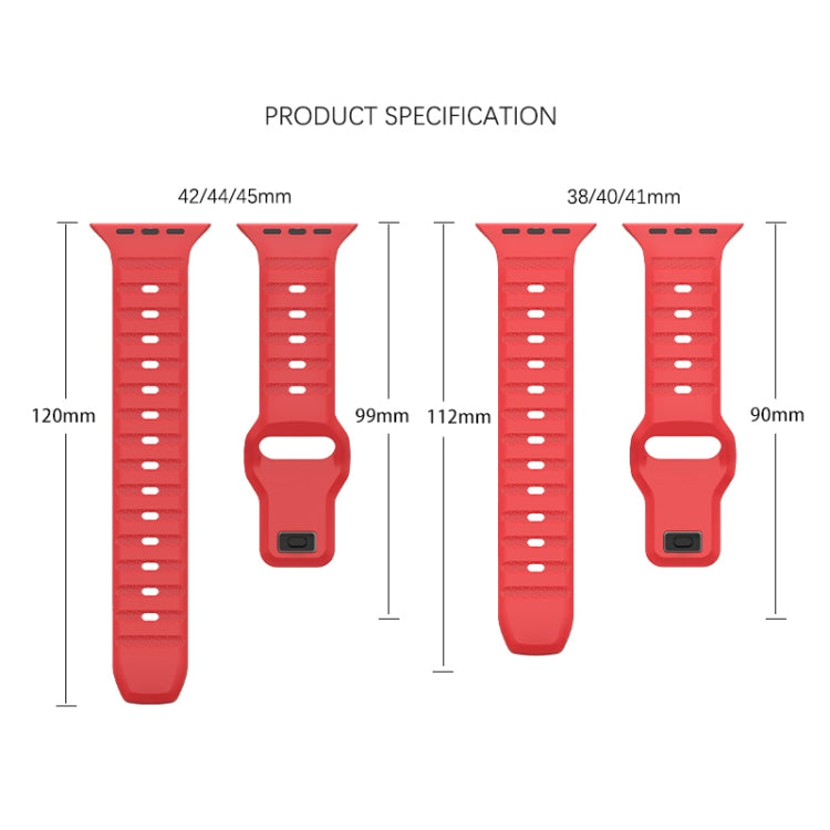 For Apple Watch 38mm Dot Texture Fluororubber Watch Band(Nebula Pink) - Watch Bands by PMC TechLife | Online Shopping South Africa | PMC TechLife