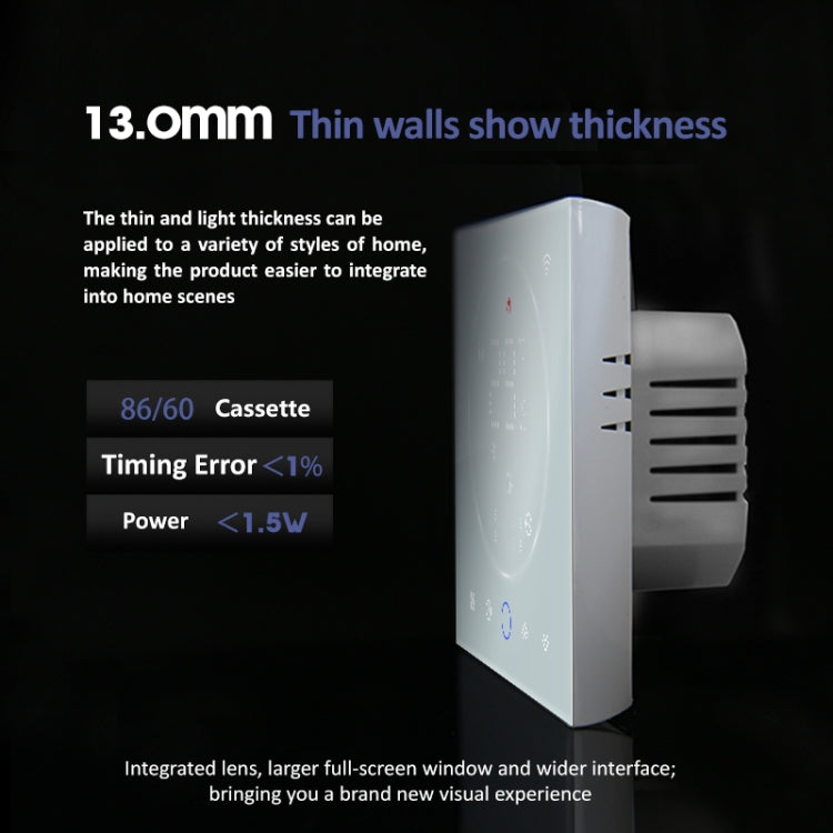 BHT-008GBL 95-240V AC 16A Smart Home Electric Heating LED Thermostat Without WiFi(White) - Thermostat & Thermometer by PMC TechLife | Online Shopping South Africa | PMC TechLife