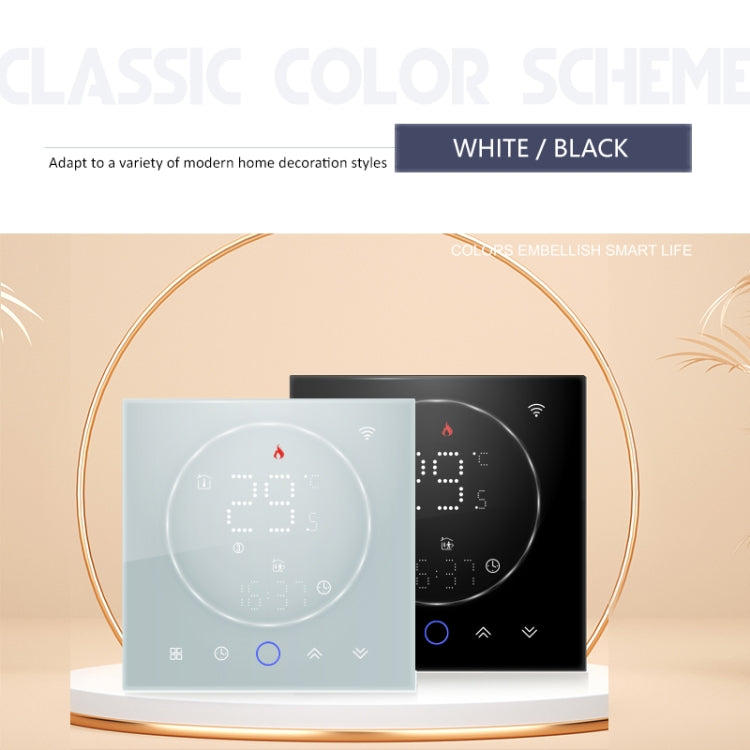 BHT-008GALW 95-240V AC 5A Smart Home Water Heating LED Thermostat With WiFi(White) - Thermostat & Thermometer by PMC TechLife | Online Shopping South Africa | PMC TechLife