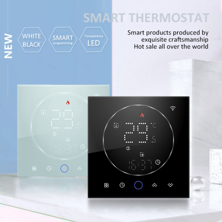 BHT-008GCL 95-240V AC 5A Smart Home Boiler Heating LED Thermostat Without WiFi(White) - free shipping - PMC TechLife - Order now!