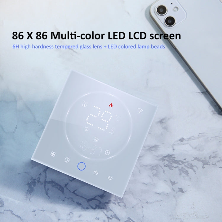 BHT-008GCLW 95-240V AC 5A Smart Home Boiler Heating LED Thermostat With WiFi(White) - free shipping - PMC TechLife - Order now!