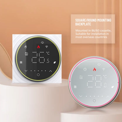 BHT-6001GALW 95-240V AC 5A Smart Round Thermostat Water Heating LED Thermostat With WiFi(White) - Thermostat & Thermometer by PMC Jewellery | Online Shopping South Africa | PMC Jewellery