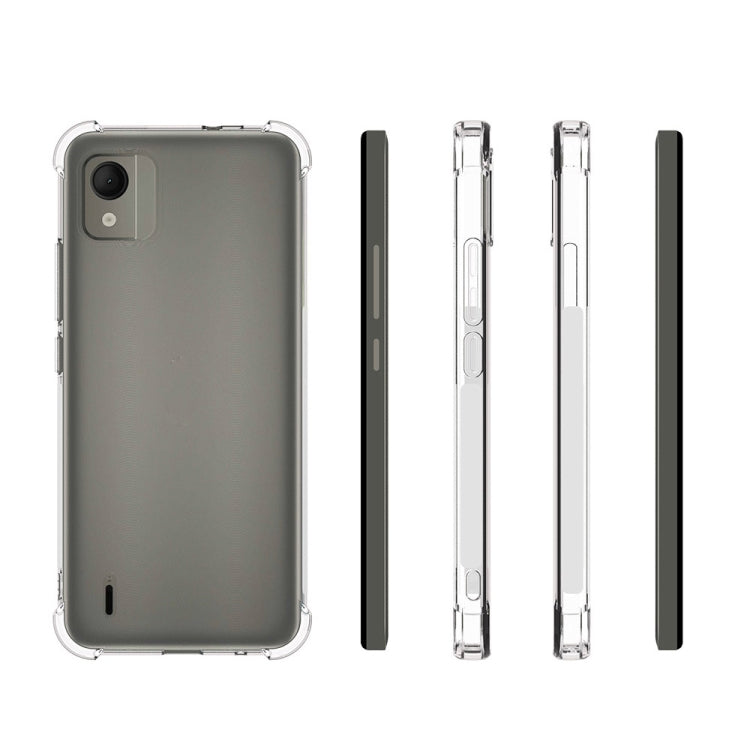 For Nokia C110 4G Shockproof Non-slip Thickening TPU Phone Case(Transparent) - free shipping - PMC TechLife - Order now!