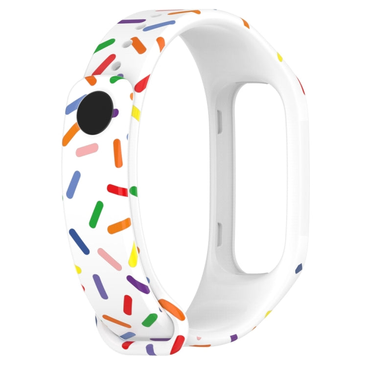 For OPPO Band Sports Rainbow Dots Silicone Watch Band(White) -  by PMC TechLife | Online Shopping South Africa | PMC TechLife