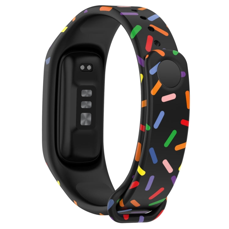 For OPPO Band Sports Rainbow Dots Silicone Watch Band(Black) -  by PMC TechLife | Online Shopping South Africa | PMC TechLife