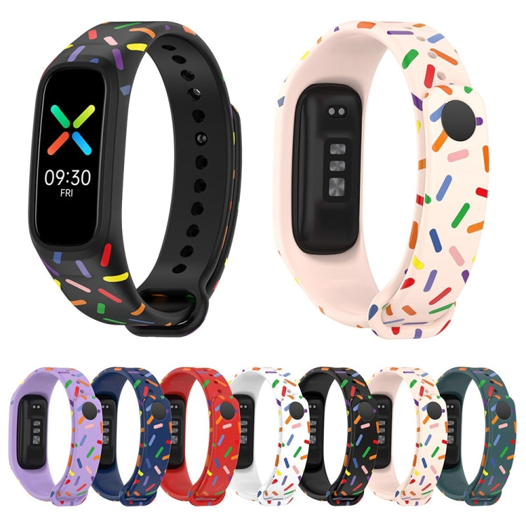 For OPPO Band Sports Rainbow Dots Silicone Watch Band(Purple) -  by PMC Jewellery | Online Shopping South Africa | PMC Jewellery