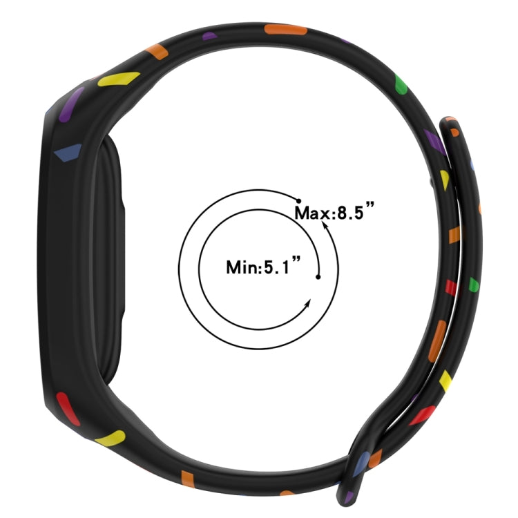 For OPPO Band Sports Rainbow Dots Silicone Watch Band(White) -  by PMC TechLife | Online Shopping South Africa | PMC TechLife