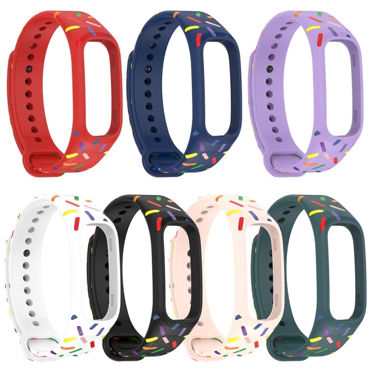 For OPPO Band Sports Rainbow Dots Silicone Watch Band(White) -  by PMC TechLife | Online Shopping South Africa | PMC TechLife