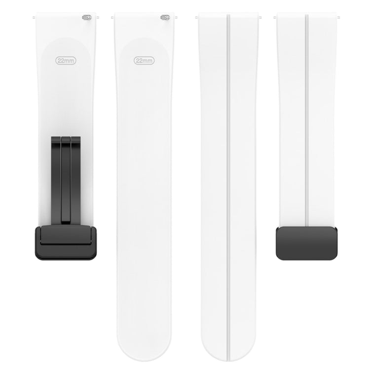 For Huawei Watch 4 / Watch 4 Pro Folding Buckle Silicone Watch Band(White) - Watch Bands by PMC TechLife | Online Shopping South Africa | PMC TechLife