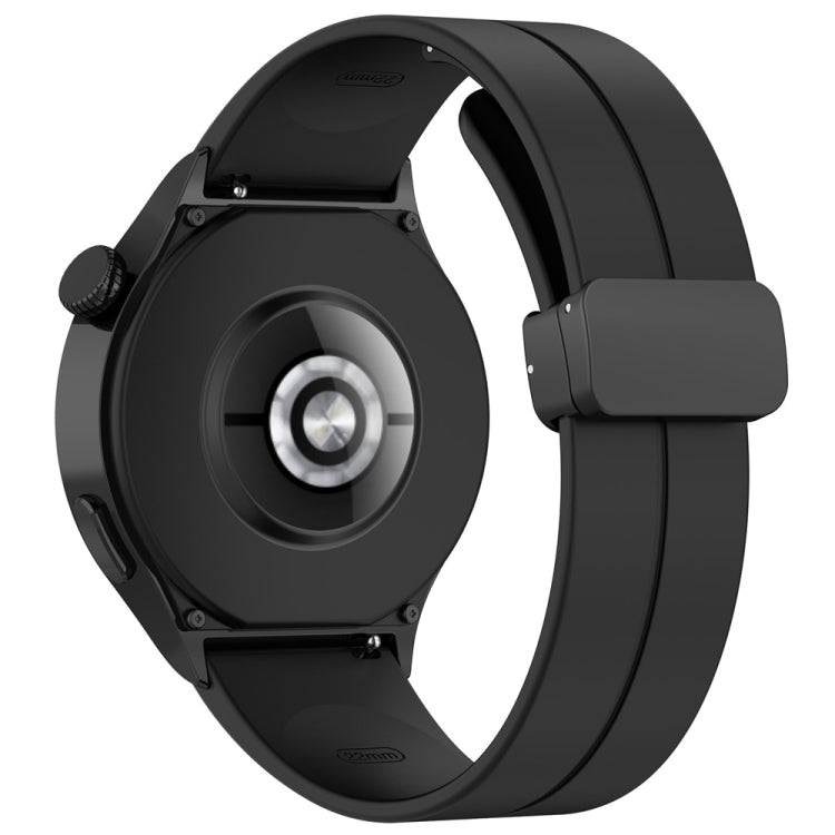 For Huawei Watch 4 / Watch 4 Pro Folding Buckle Silicone Watch Band(Black) - Watch Bands by PMC TechLife | Online Shopping South Africa | PMC TechLife