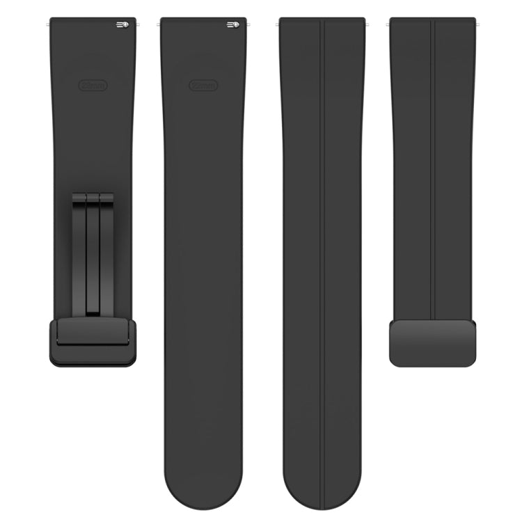For Huawei Watch 4 / Watch 4 Pro Folding Buckle Silicone Watch Band(Black) - Watch Bands by PMC TechLife | Online Shopping South Africa | PMC TechLife