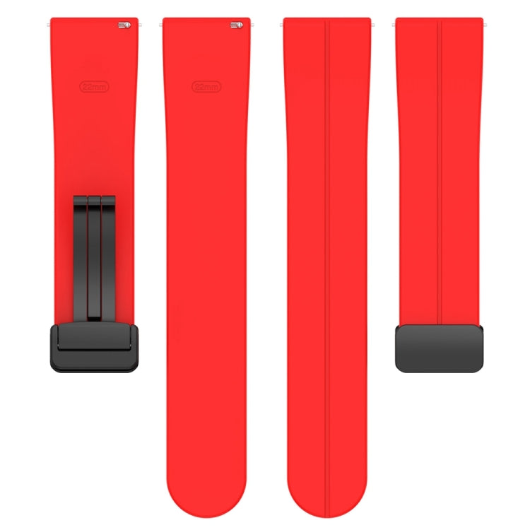 For Huawei Watch 4 / Watch 4 Pro Folding Buckle Silicone Watch Band(Red) - Watch Bands by PMC TechLife | Online Shopping South Africa | PMC TechLife