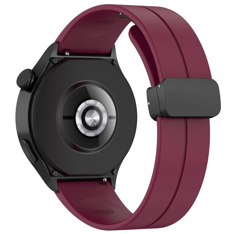 For Huawei Watch 4 / Watch 4 Pro Folding Buckle Silicone Watch Band(Wine Red) - Watch Bands by PMC TechLife | Online Shopping South Africa | PMC TechLife