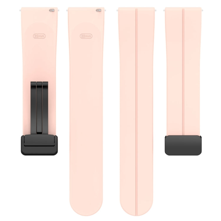 For Huawei Watch 4 / Watch 4 Pro Folding Buckle Silicone Watch Band(Light Pink) - Watch Bands by PMC TechLife | Online Shopping South Africa | PMC TechLife
