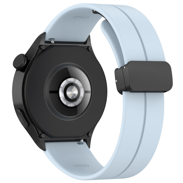 For Huawei Watch 4 / Watch 4 Pro Folding Buckle Silicone Watch Band(Light Blue) - Watch Bands by PMC TechLife | Online Shopping South Africa | PMC TechLife