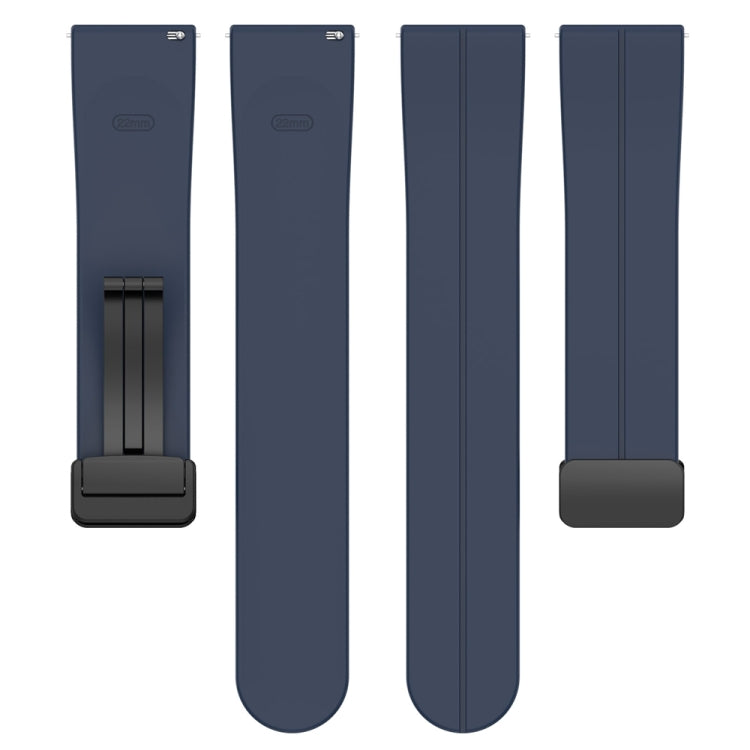 For Huawei Watch 4 / Watch 4 Pro Folding Buckle Silicone Watch Band(Midnight Blue) - Watch Bands by PMC TechLife | Online Shopping South Africa | PMC TechLife