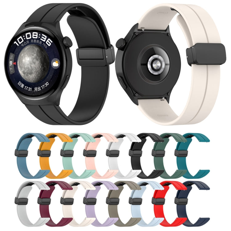 For Huawei Watch 4 / Watch 4 Pro Folding Buckle Silicone Watch Band(Light Blue) - Watch Bands by PMC TechLife | Online Shopping South Africa | PMC TechLife