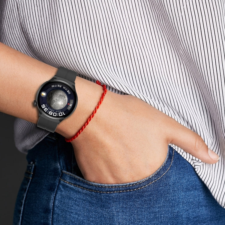 For Huawei Watch 4 / Watch 4 Pro Folding Buckle Silicone Watch Band(Light Pink) - Watch Bands by PMC TechLife | Online Shopping South Africa | PMC TechLife