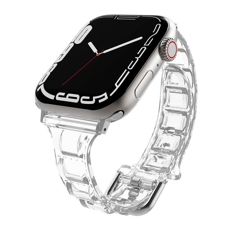 For Apple Watch 5 40mm Cube Airbag Clear TPU Watch Band(Transparent) - Watch Bands by PMC TechLife | Online Shopping South Africa | PMC TechLife