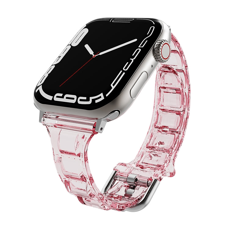 For Apple Watch 2 38mm Cube Airbag Clear TPU Watch Band(Red) - Watch Bands by PMC TechLife | Online Shopping South Africa | PMC TechLife