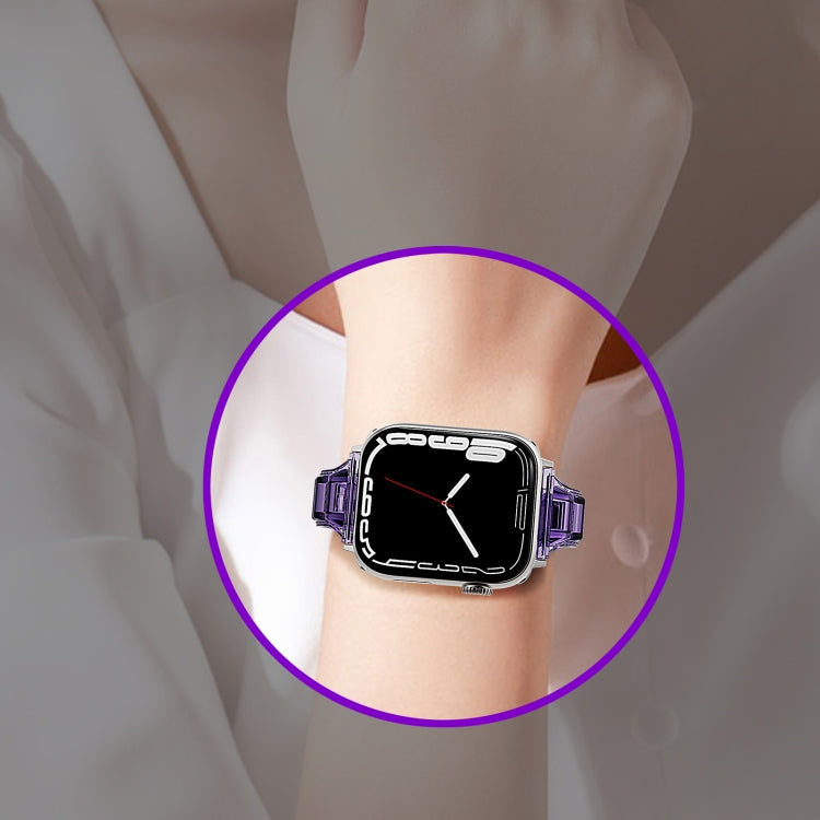 For Apple Watch SE 44mm Cube Airbag Clear TPU Watch Band(Transparent) - Watch Bands by PMC TechLife | Online Shopping South Africa | PMC TechLife