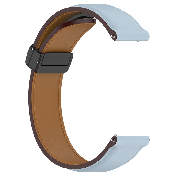 For Huawei Watch 4 / Watch 4 Pro Folding Buckle Genuine Leather Watch Band(Blue) - Watch Bands by PMC TechLife | Online Shopping South Africa | PMC TechLife