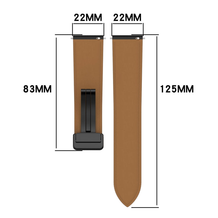 For Huawei Watch 4 / Watch 4 Pro Folding Buckle Genuine Leather Watch Band(Orange) - Watch Bands by PMC TechLife | Online Shopping South Africa | PMC TechLife