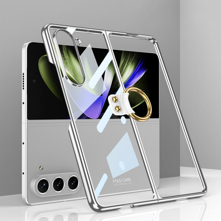 For Samsung Galaxy Z Fold5 GKK Electroplating Phone Case with Ring(Silver) - free shipping - PMC TechLife - Order now!