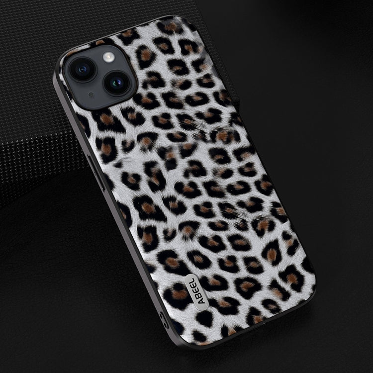 For iPhone 14 Plus ABEEL Black Edge Leopard Phone Case(Silver Leopard) - free shipping - PMC TechLife - Order now!
