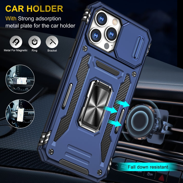 For iPhone 15 Pro Armor PC + TPU Camera Shield Phone Case(Navy Blue) - free shipping - PMC TechLife - Order now!