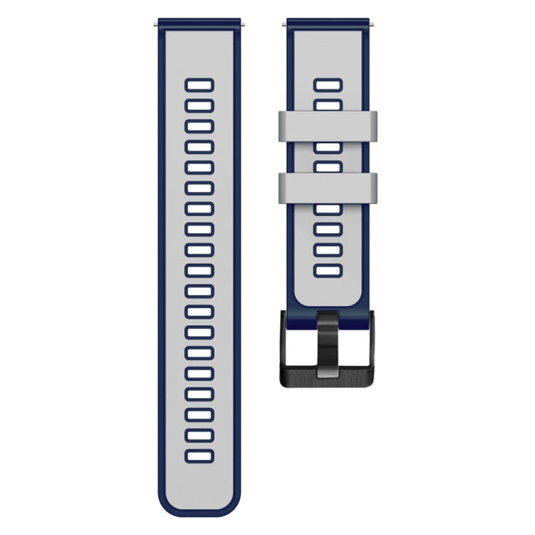 Compatible with Garmin Compatible witherunner 265S / 255S / Venu 2S 18mm Weave Two-Color Silicone Watch Band(White Blue) - free shipping - PMC TechLife - Order now!