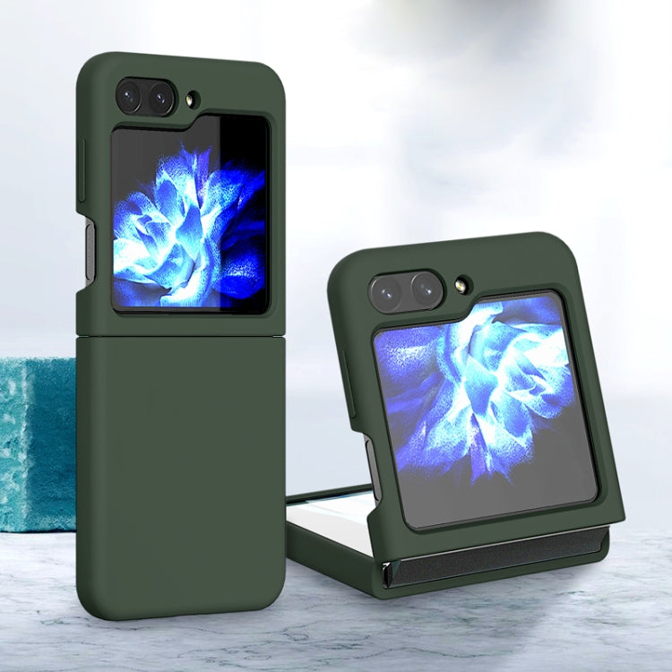 For Samsung Galaxy Z Flip5 Silicone Skin Feel Folding Phone Case(Dark Green) - free shipping - PMC TechLife - Order now!