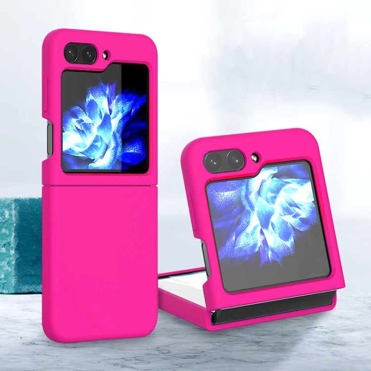 For Samsung Galaxy Z Flip5 Silicone Skin Feel Folding Phone Case(Rose Pink) - free shipping - PMC TechLife - Order now!