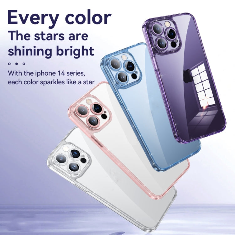 For iPhone 14 Plus SULADA Glittery TPU + Tempered Glass Phone Case(Purple) - iPhone 14 Plus Cases by SULADA | Online Shopping South Africa | PMC TechLife | Buy Now Pay Later Mobicred