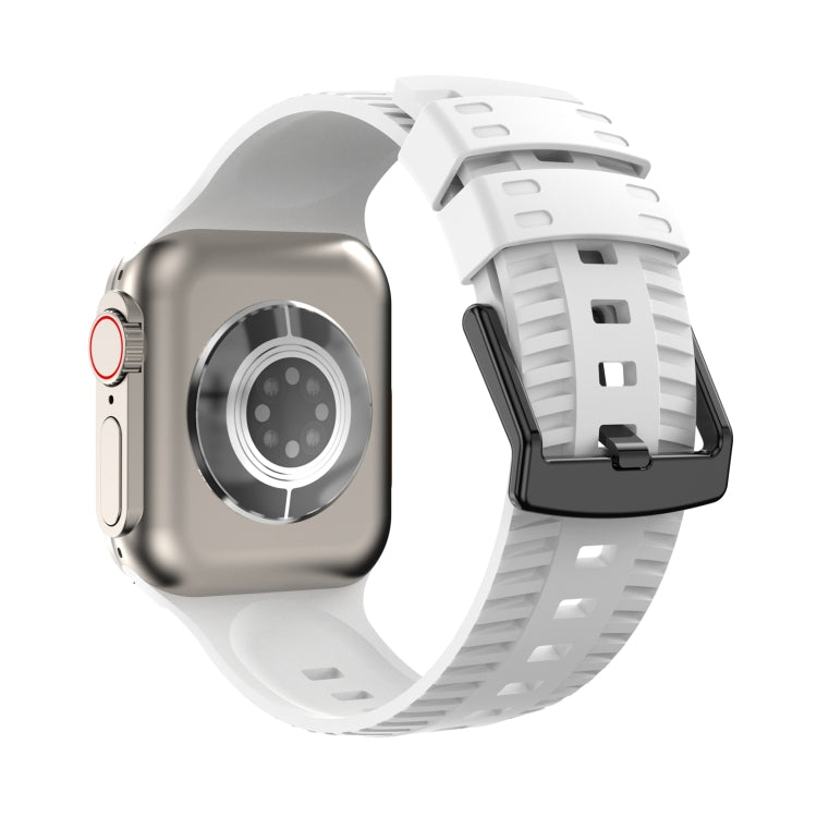 Tire Texture Silicone Watch Band For Apple Watch Ultra 2 49mm(White) - free shipping - PMC TechLife - Order now!