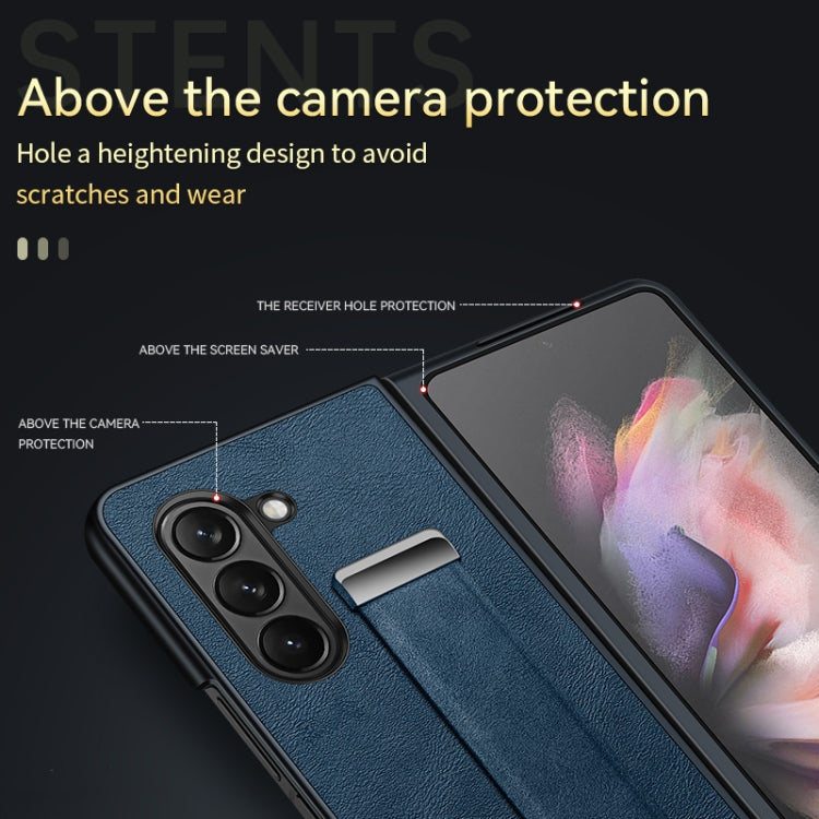 For Samsung Galaxy Z Fold5 SULADA PC + Leather Texture Skin Feel Shockproof Phone Case(Brown) - free shipping - PMC TechLife - Order now!