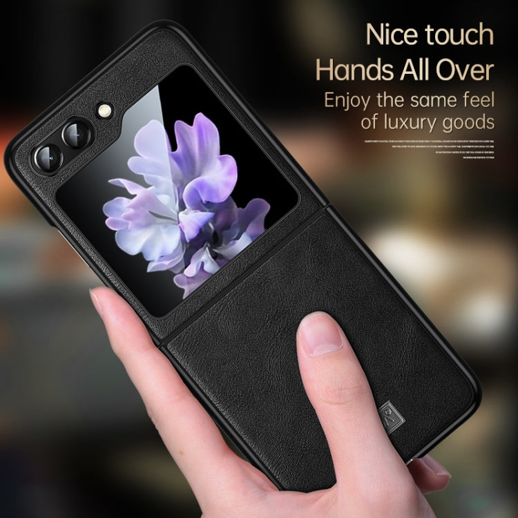 For Samsung Galaxy Z Flip5 SULADA Shockproof TPU + Handmade Leather Phone Case(Red) - Galaxy Z Flip5 Cases by SULADA | Online Shopping South Africa | PMC TechLife