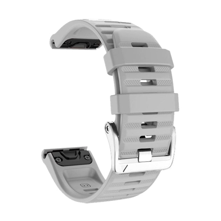 Compatible with Garmin Compatible witherunner 965 / 955 / 945 / 935 Screw Silver Steel Buckle Silicone Watch Band(Grey) - Watch Bands by PMC TechLife | Online Shopping South Africa | PMC TechLife | Buy Now Pay Later Mobicred