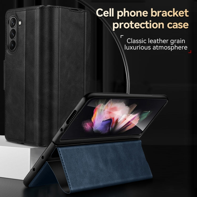 For Samsung Galaxy Z Fold5 SULADA All-inclusive Magnetic Snap Flip Leather Phone Case(Brown) - free shipping - PMC TechLife - Order now!