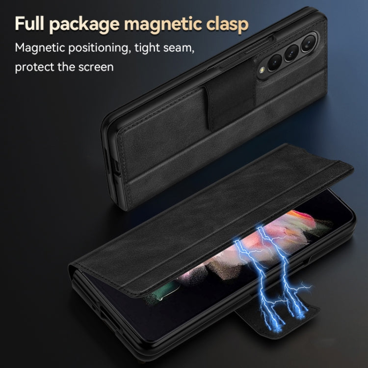 For Samsung Galaxy Z Fold2 / W21 SULADA All-inclusive Magnetic Snap Flip Leather Phone Case(Blue) - free shipping - PMC TechLife - Order now!