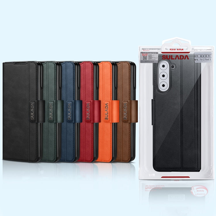 For Samsung Galaxy Z Fold2 / W21 SULADA All-inclusive Magnetic Snap Flip Leather Phone Case(Blue) - free shipping - PMC TechLife - Order now!