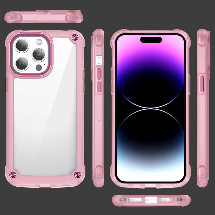 For iPhone 12 Pro Skin Feel TPU + PC Phone Case(Transparent Pink) - free shipping - PMC TechLife - Order now!